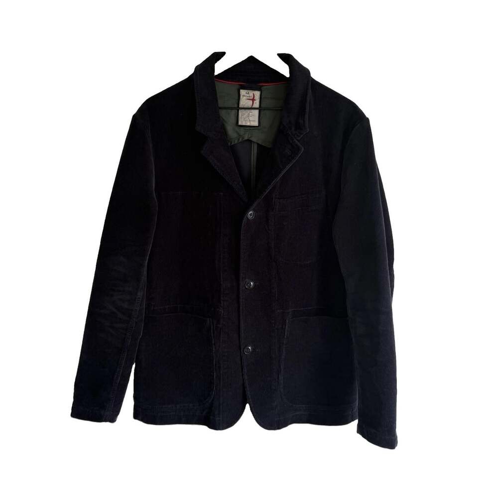 Relwen Blazer Mens M Blue Corduroy Cotton Blend Casual Sport Coat Jacket Trap